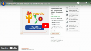 Hướng dẫn mua tài khoản, acc, Clone Facebook tại VuaVia.VN
